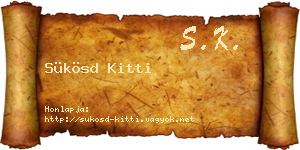 Sükösd Kitti névjegykártya